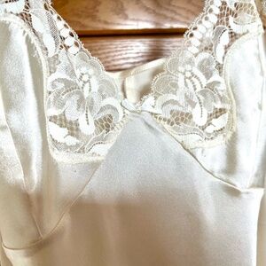 Delicate Vintage Satin & Lace Slip.